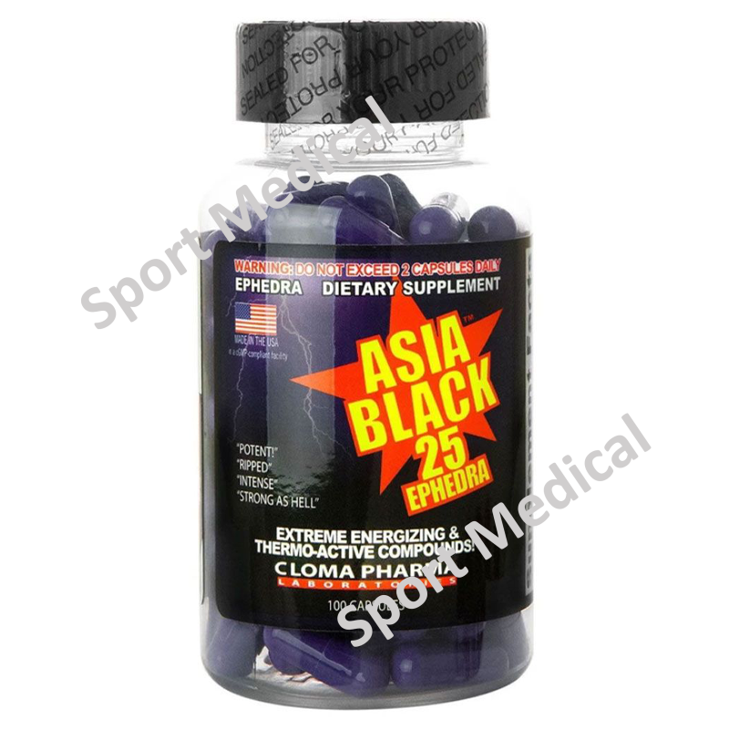 01 CLOMA PHARMA LABOTRATORIES SUPLES ASIA BLACK 25 100 CAPS
