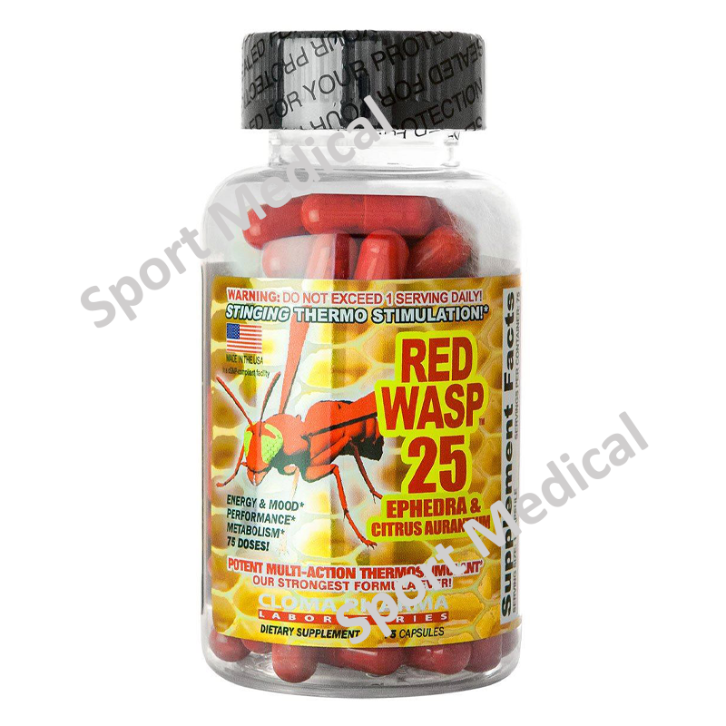 08 CLOMA PHARMA LABORATORIES SUPLES RED WASP 25 75 CAPS